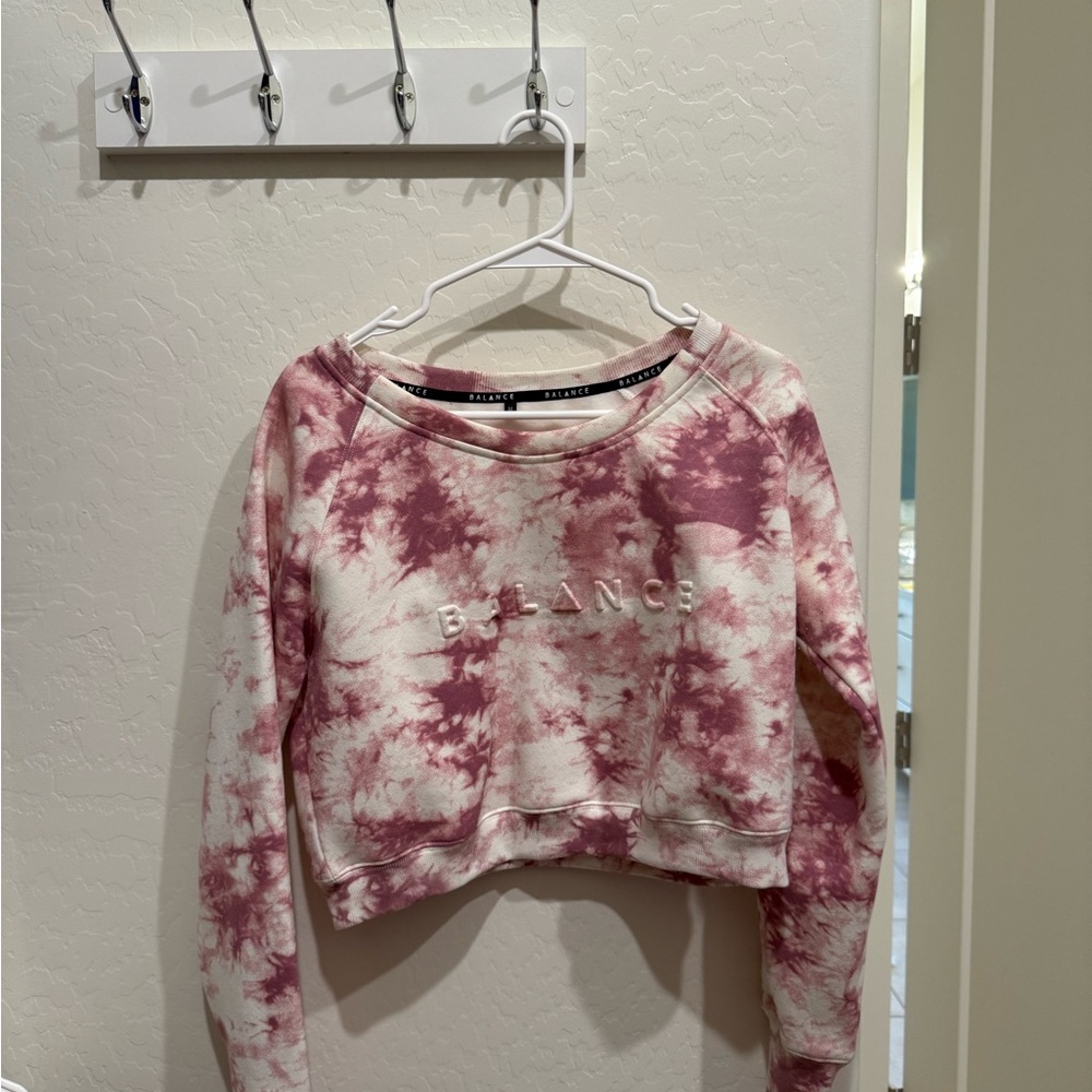 Women's Pink Tie-Dye Crop Top